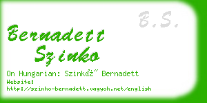 bernadett szinko business card